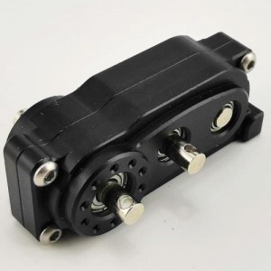 Alloy Transimission Case with Gears for SCX10 II - Black