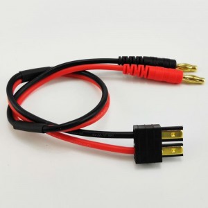 4.0mm Banana Male to TRX Plug Male Conversion Connector 1M1M 14AWG  300mm