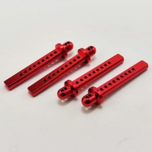 Alloy Body Post for (SCX10 / II) - Red Length: 46.6mm