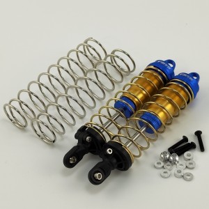 Locking Collars 25x143mm Alloy Adjustable Shocks Damper with Spare Spring - Blue / Spare Spring Dia: 1.8mm Length: 143-103mm for 1/8 ARRMA / TRAXXAS and Other RC Cars