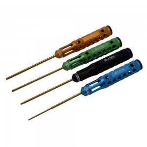 Premium Allen Wrench Set 4pcs: Four Color Pen RTT23C2FCA Hex1.5 x 187mm RTT23C2FCB Hex2.0 x 187mm RTT23C2FCC Hex2.5 x 187mm RTT23C2FCD Hex3.0 x 187mm Tit-Coated Tips 4pcs/set