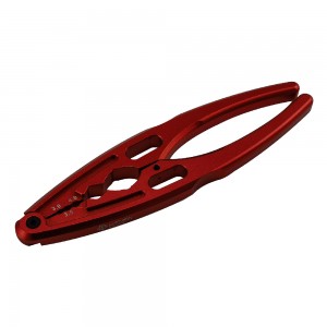 Aluminum Shock Shaft Multi-Tool Pliers w/ Ball End Tool for RC Car: Red Ball End Multi-Function Maintenance Pliers Aluminum Multipurpose Pliers Tools