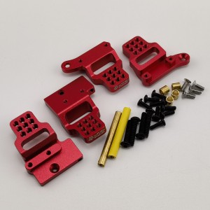 Alloy Front&Rear Shock Tower for TRX-4M 1/18th Scale Crawler: Red (Aluminum Front Damper Mount)