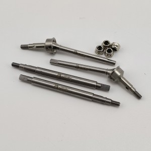 Stainless Steel Front/Rear Axles with Dogbone CVD for TRX-4M 1/18th Scale Crawler