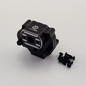 V3 Alloy Center Gear Box Housing Set for TRX-4M 1/18th Scale Crawler: Black (Transmission Gear Case)