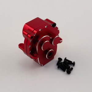 V3 Alloy Center Gear Box Housing Set for TRX-4M 1/18th Scale Crawler: Red (Transmission Gear Case)
