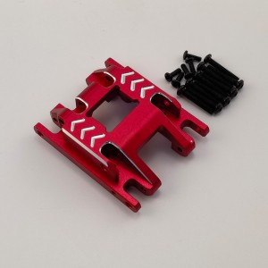 V3 Alloy Center Gear Box Mount for TRX-4M 1/18th Scale Crawler: Red (Transmission Case Mount)