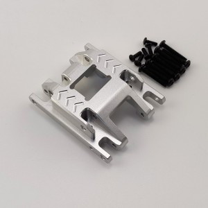 V3 Alloy Center Gear Box Mount for TRX-4M 1/18th Scale Crawler: Silver (Transmission Case Mount)