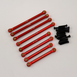 V3 Alloy Suspension Links Set for TRX-4M 1/18th Scale Crawler: Red
