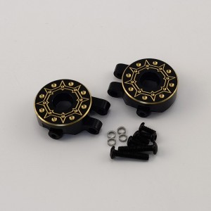 V3 Black Brass Spindle Set for TRX-4M 1/18th Scale Crawler (Front Steering Knuckle /  Knuckle Arm) 8.6g/pc