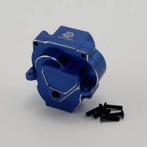 V4 Alloy Center Gear Box Housing Set for TRX-4M 1/18th Scale Crawler: Blue (Transmission Gear Case)
