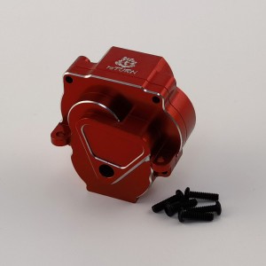 V4 Alloy Center Gear Box Housing Set for TRX-4M 1/18th Scale Crawler: Red (Transmission Gear Case)