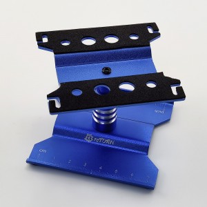 Rotating RC Car Stand for Mini / Micro Crawler 1/18 1/24 Rc Car Repair Assembly Display: Blue 78*77mm Height: 55-83mm