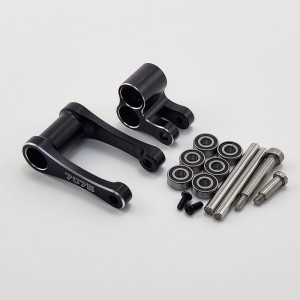 7075 Alloy Knuckle & Pull Rod for Losi Promoto MX 1/4-Scale Motorcycle: Black