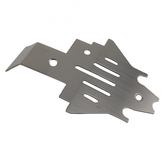 Stainless Steel Center Gear Box Bottom Protector Mount - Silver for (TRX-4) (RTUP02012)