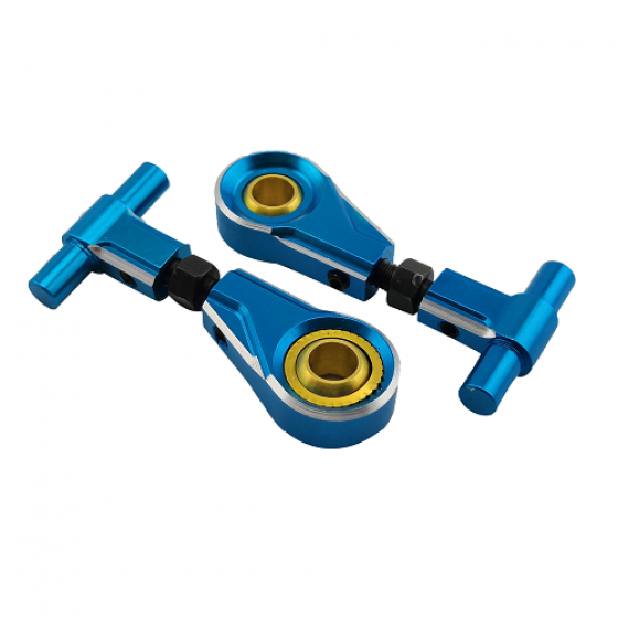 Aluminum Adjustable Front Upper Arm Set  For TT02 - Blue