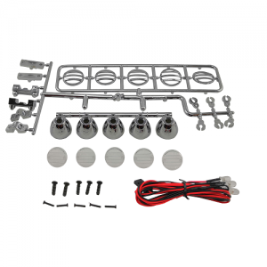 Silver 5 Spotlight Electroplate LED rooflight bar for1/10 RC Crawlers - Silver