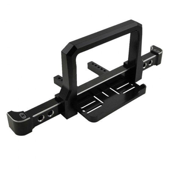 Aluminum Front Bumper Set w/ Winch Plate Style B -Black  for (TRX4) (RTUP02030)
