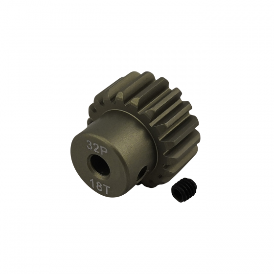 3.175 Bore 32DP - 18T Aluminum 7075 Hard Coated Motor Pinions Gear - Ti Gold with M3 set screw
