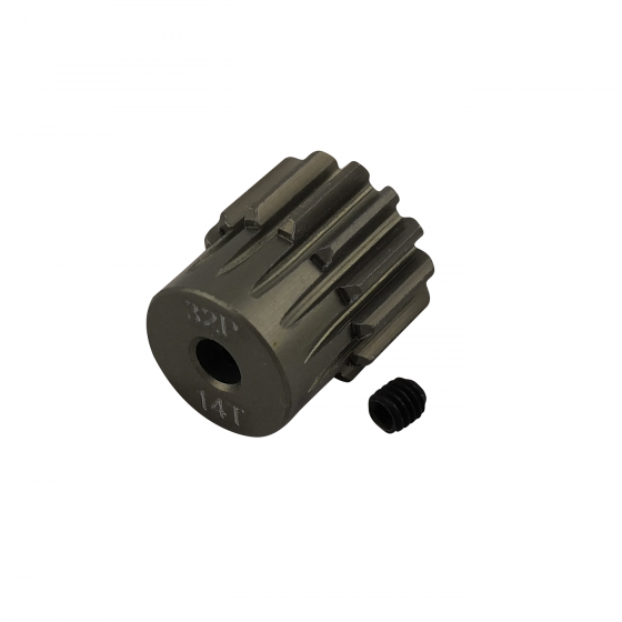 3.175 Bore 32DP - 14T Aluminum 7075 Hard Coated Motor Pinions Gear - Ti Gold with M3 set screw