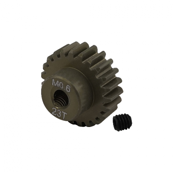 3.175 Bore M0.6 - 23T Aluminum 7075 Hard Coated Motor Pinions Gear - Ti Gold with M3 set screw