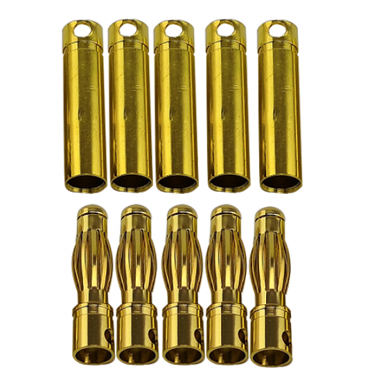 4.0mm Gold Plated Banana Plug Male&Female 5 pair/bag (10pcs)