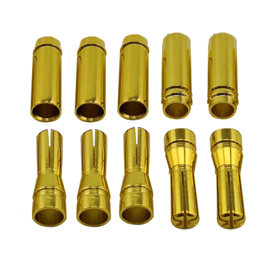5mm Bullet Plug / RCT 5.0mm Bullet Plugs M&F 5pr/bag 10pcs - RCTP02014