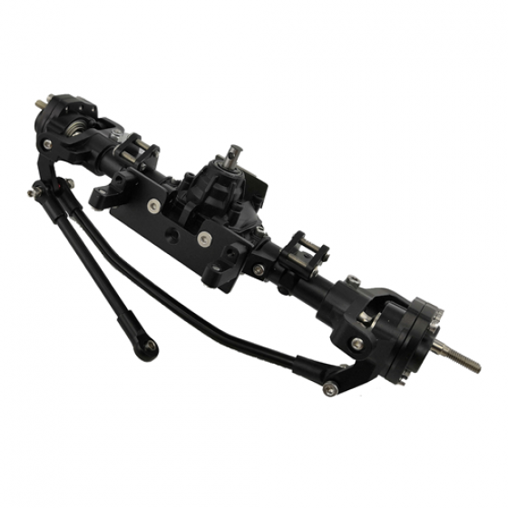 Aluminum Complete Assembled Pass Through Axle w/heavy Duty Gears & Truss & Steering Knuckle  for SCX10 II