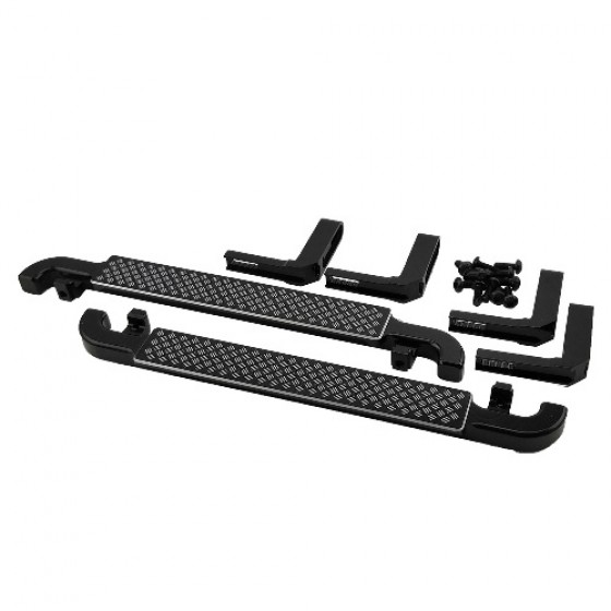 Aluminum Left&Right Floor Pans Set Style B -Black