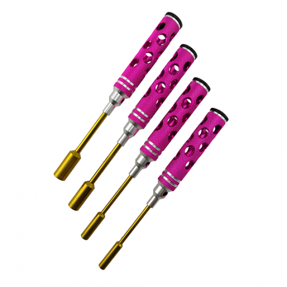 Classic Nut Drivers Set - Pink Honeycomb 4pcs