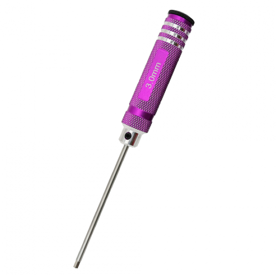 White Steel Allen Wrench Set - Purple 4pcs RTT11067A Hex1.5 x 180mm RTT11067B Hex2.0 x 180mm RTT11067C Hex2.5 x 180mm RTT11067D Hex3.0 x 180mm White Steel Tips 4pcs/set