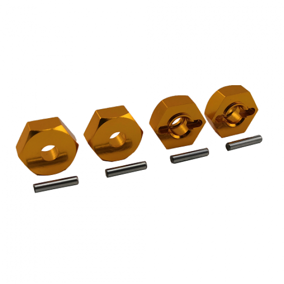 Wheel Hex Adaptor Stock Hex12x5mm - Alloy Purple / Gold / Silver