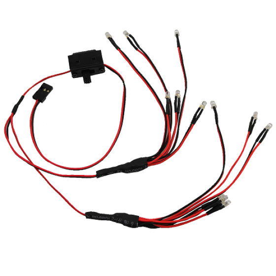 12 lamps with Switch, without socket, 1/10 simple RC LED light