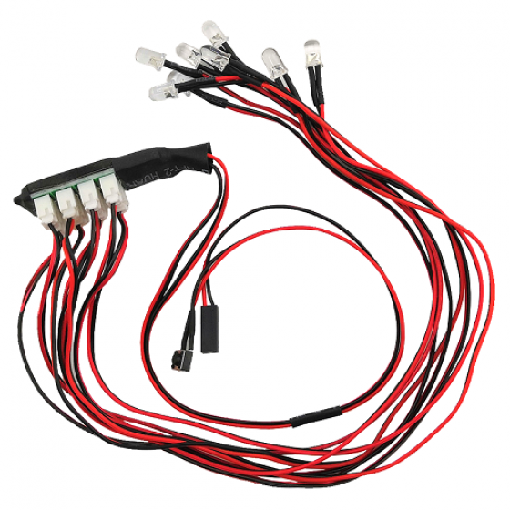 8 lamps with socket, LED RC lights