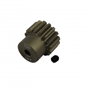 3.175 Bore 32DP - 16T Aluminum 7075 Hard Coated Motor Pinions Gear - Ti Gold with M3 set screw