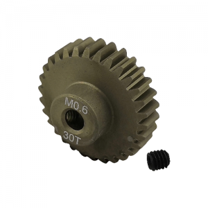 3.175 Bore M0.6 - 30T Aluminum 7075 Hard Coated Motor Pinions Gear - Ti Gold with M3 set screw
