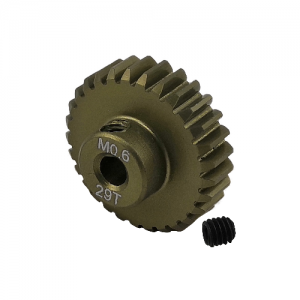 3.175 Bore M0.6 - 29T Aluminum 7075 Hard Coated Motor Pinions Gear - Ti Gold with M3 set screw