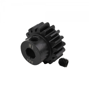 5mm Bore M1 - 17T Hardened Steel Motor Pinions Gear - Black with M4 set screw