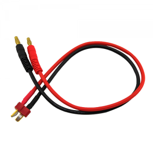 T Plug(Deans) Male to 4.0mm  Banana Plug Male Conversion Connector 1M1M 14AWG 300mm 1pc/bag (1pc)