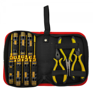 Complete Premium 10 in 1 Tool Tool Kit Bag - Mixed 10pcs Set: Black/Gold