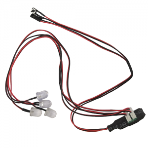 4 lamps with socket, four RC LED light