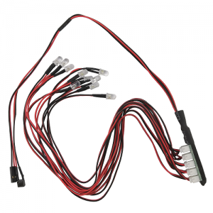 10 lamps with socket, LED RC lights