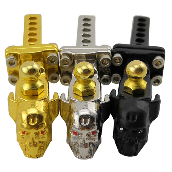 Aluminum Trailer Drop Hitch Receiver Towball - Skull for 1/10 RC Cars