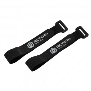 16mm Battery Velcro Strap with Nylon Hoop - Black 2pcs/set