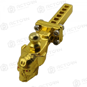 Aluminum Trailer Drop Hitch Receiver Towball - Skull for 1/10 RC Cars