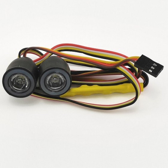 RC LED Round Light - 1+1 Angel/Devil Eyes 5V-8.4V, 13 Mode of Lighting 22x20mm(x2) CH3 Channel Switch