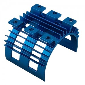 Metal Heat Sink for 36mm Motor Purple/Blue (Cooling Fan Mount Set for 30x30mm fans)