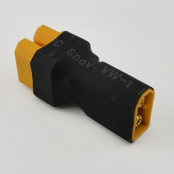 MOQ5pcs XT60 1 Male to 2 Female  Connector Parallel Wireless Conversion Connector / Adaptors / RC Serial Plugs