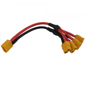 XT60 1 Female to 4 Female Parallel Conversion Connector 1F4M 12AWG 90mm +14AWG 30mm 1pc/bag (1pc)