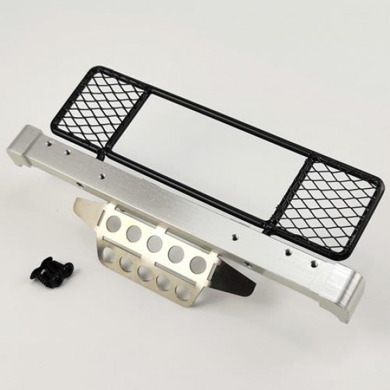 V3 Metal Front Bumper with Fender Guard - Silver (for MN99 and other MN models)